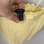 Forever 21  Buttery Yellow Ruffled Smocked Tube Top w/ Adjustable Tank Top Ties Photo 2