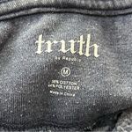 Truth by Republic Henley Hoodie Oversized Pullover Gray Stonewash M Size M Photo 2