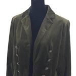 JOH Vintage Double Breasted Velveteen Blazer Jacket Green‎ Size Small Green Photo 1