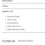 Marine layer  Levi Wrap Rosewood Stripe 100% Acrylic Poncho Wearable Blanket OS Photo 6