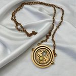 Harry Potter Hermoine Time Turner Long Gold Toned Necklace Photo 0