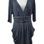 B. Smart  black and white polka dot wrap tulip skirt dress with pockets size 4 Photo 1