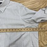 Lands' End LANDS’S END No Iron Pinpoint Oxford Plaid Button Up Top Women's Size 28W Career Photo 7