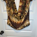 P&Co Mix &  Brown Knit Layered Look Short Sleeve Blouse 1X Photo 7