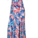 Tahari SZ 14 abstract watercolor maxi Dress Photo 0
