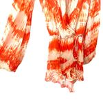 ROCOCO SAND Tie Dye Cinched Waist Mini Dress Sz Small Orange Photo 2