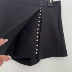 ZARA  Mini Skort Skirt Black Pearl Accents Size Small High Rise Womens Photo 10