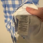 J.Crew Factory Linen Gingham Check Button Lined Sundress Blue White size 10 Photo 4