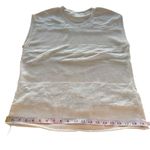 IRO JEANS Lewis Muscle Tee Sheer Distressed Sleeveless Ivory Cream Cotton Medium Photo 14