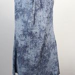 Bensoni Blue Ivory Drape Linen Sleeveless Shift Dress Size 6 Photo 3