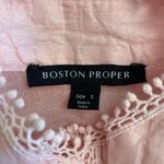 Boston Proper Pink Cutout Lace Button Up Drama Sleeve Shirt Size Small Photo 1