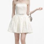 Self Portrait NEW NWT  Strapless Cream Lace Bandeau Belted Mini Dress Photo 2