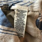 Free People  Blue White Tuscan Tie Waist Wrap Cotton Linen Blend Mini Skirt 0 Photo 4