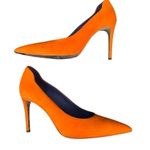 Victoria Beckham  Women’s Point Toe Orange Suede Purple Interior Stiletto Heels Photo 8