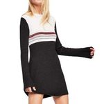 Free People  Colorblock Knit Lightweight Mini Sweater Dress US XS Photo 0