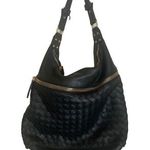 Madison West  Black Vegan Leather Shoulder Bag Photo 0