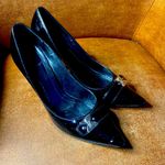 Christian Dior 
Patent Leather Pumps Front Silver Logo 42 Photo 2