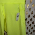 Old Navy NWT ankle leggings 7/8 cut neon yellow fluorescent rave pants powersoft Photo 4