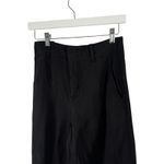 Vince Linen Blend Wide Leg Crop Pants Black Office Career Lagenlook Womens 2 Photo 1