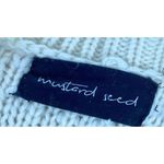 Mustard Seed  women’s size L creme large loop shag fuzzy sweater Photo 4