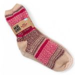 Muk Luks Super Cozy Boot Socks Super Soft Yarn Pink Burgundy 3 Pair Photo 1