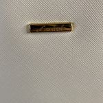 Chic White Crossbody Bag with Navy Strap Photo 3