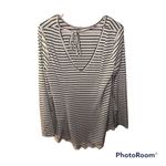 Xhilaration Xhiliration Scoopneck Lace Long-Sleeve Striped Top with Low-Back Tie Photo 5