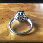 Natural Black Spinel Sterling Silver Infinity Ring Size 6 Photo 3