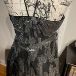 Metaphor Floral Shiny Metallic Vintage y2k Whimsgoth Coquette rave Coastal Western   Formal Evening Prom Wedding guest coastal coquette emo 🖤 maxi dress spaghetti straps pleated Overlay Photo 5