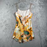 Saints + Secrets Mini Dress Orange Multi Tie Dye Cowl Neck Party Going Out Small Photo 3