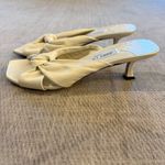 Jimmy Choo  Avenue 50 Cream Leather Mules with Knot Detail Kitten Heel 38.5 Photo 2