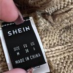 SheIn Tan Ruffle Sweater Dress Woman Size Medium Photo 2