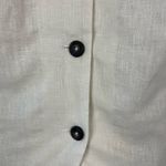 Calvin Klein Sandshell Linen Cotton Lagenlook Button Up Sleeveless Vest Top Photo 3