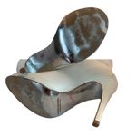 Chinese Laundry KRISTIN CAVALLARI FOR ECRU "LANEY" LEATHER PEEP TOE HEELS (7.5) Photo 10