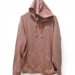 Champion Size Small Pink Acid Wash Hoodie White Logo Women's Pullover Sweater Photo 0