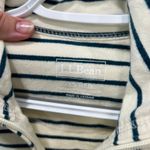 LL‎ Bean Womens Jacket XS Stripe Zip Up Cotton Ultra Soft Knit White Green Photo 3