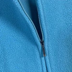 LL BEAN Fleece Vest Womens Size L Large Blue Arctic Crop Y2k Cozy 90s Gorpcore Blue Photo 3