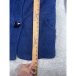 80% Angora Fuzzy Vintage VENESHA Blue Lined‎ Sweater Coat S Sweater Button Size M Photo 6