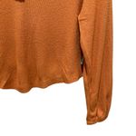 Abound  Waffle Knit Long Sleeve Shirt Sweater Burnt Orange Women’s Size Medium Photo 4