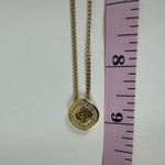 Vintage Christian Dior CD Logo Gold Crystal Pendant Necklace Chain Photo 7