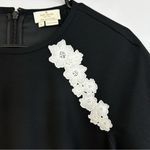 Kate Spade Black/White Crepe Short Sleeve Embroidered Lace Top/Blouse Size 6 Photo 5