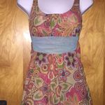 Colorful Daisy & Clover Floral 70’s Style Tank Top Size XS Photo 0