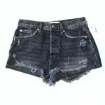 Free People We the Free Lasso High Waist Cutoff Denim Shorts black size 26 Photo 3