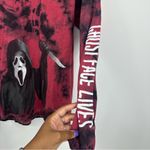 Ghost Face Tie Dye Long Sleeve Shirt Size Small Halloween Spooky Red Photo 2