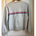 Faherty  Gray Horizontal Stripe Palm Tree Vacation Sweater‎ Beach Boho Size Small Photo 2