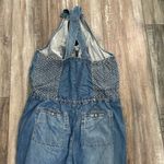 Anthropologie  HOLDING HORSES Eyelet Chambray Denim Jean Jumper Overalls Jumpsuit Photo 3