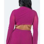 Princess Polly Magenta Tie Front Crop Top Photo 1