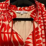 Joy Joy  Tiered Trim Halter Dress in Red Rowan Size Small Photo 3