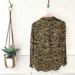 Ganni Black w/ Yellow Floral Print Button Front Blouse Sz 36 Photo 8