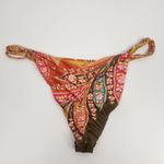 Agua Bendita  Jude Bikini Bottom in Lula Print Yellow Pink Size XL NWT Photo 3